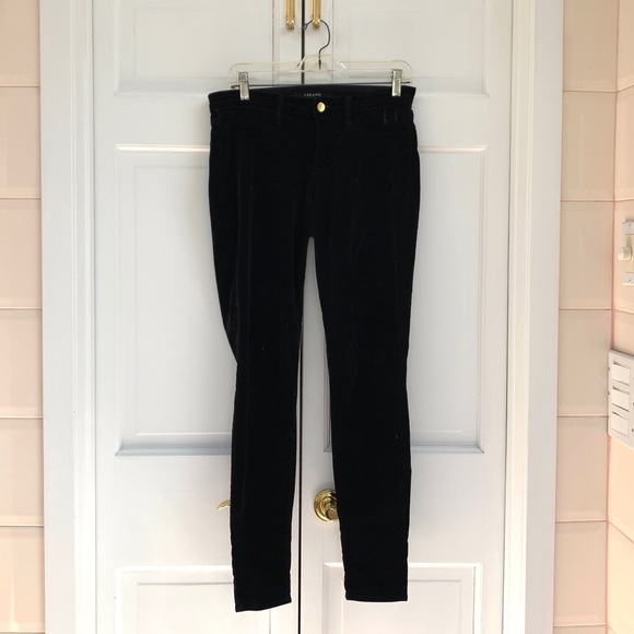 J Brand Maria Black Velvet Skinny Jeans - Picture 4 of 16